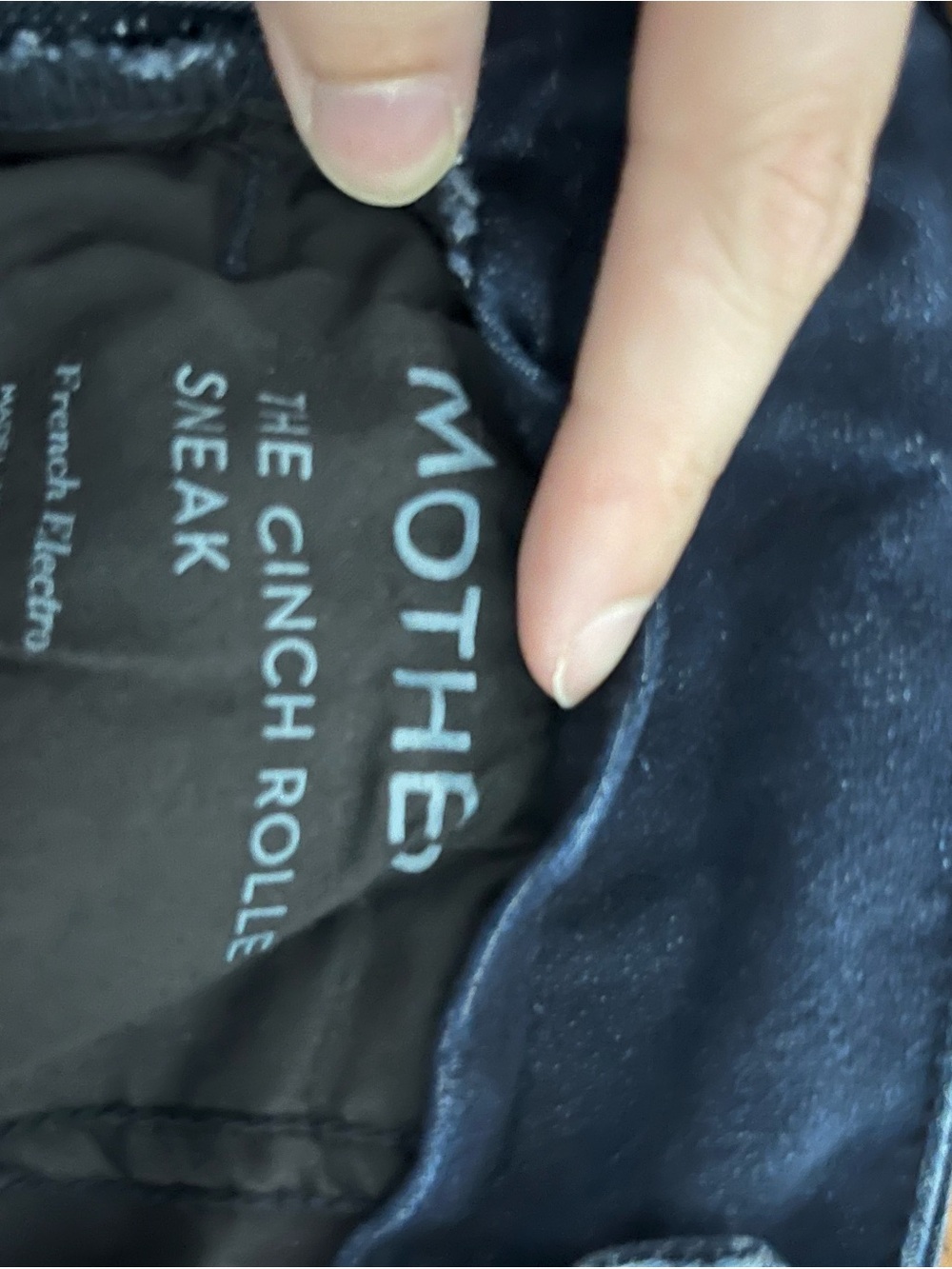 MOTHER Dark Blue Wide-Leg Jeans - Picture 6 of 7